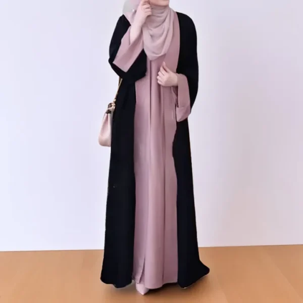 Dubai Cherry Fabric Abaya Borka Without Hijab