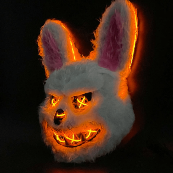 Halloween Led Bloody Plush Bunny Mask Ghost Festival