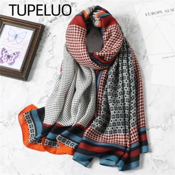 Warm Print Cotton Shawl Scarf For Women Fashion Hijab