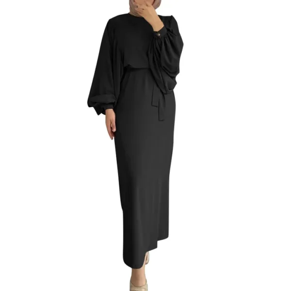 Women's Muslim Long Sleeve Dress Clothes Female Burka Hijab - Image 3